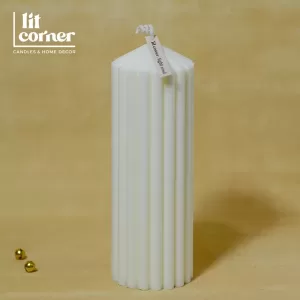 Nến Pillar Khối Trụ Sọc Tròn - Size L