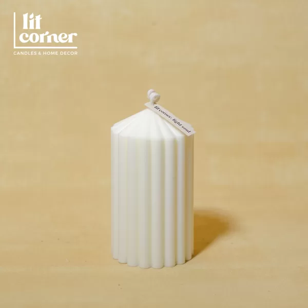 Nến Pillar Khối Trụ Sọc Tròn - Size M Nến Pillar Khối Trụ Sọc Tròn - Size M