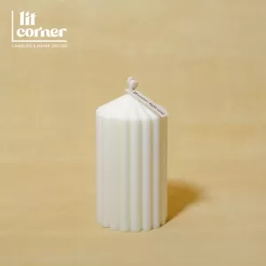 Nến Pillar Khối Trụ Sọc Tròn - Size M