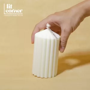 Nến Pillar Khối Trụ Sọc Tròn - Size M