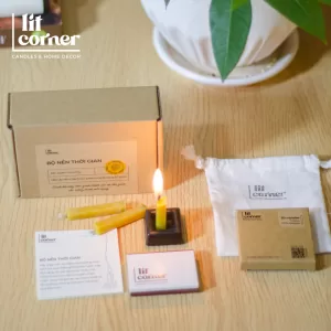 Bộ Nến Thời Gian 100% Sáp Ong Tự Nhiên - 30 Phút